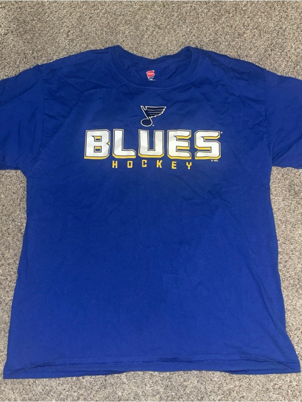 St. Louis Blues Hockey Mens T-Shirt Size Large Short Sleeve Logo
